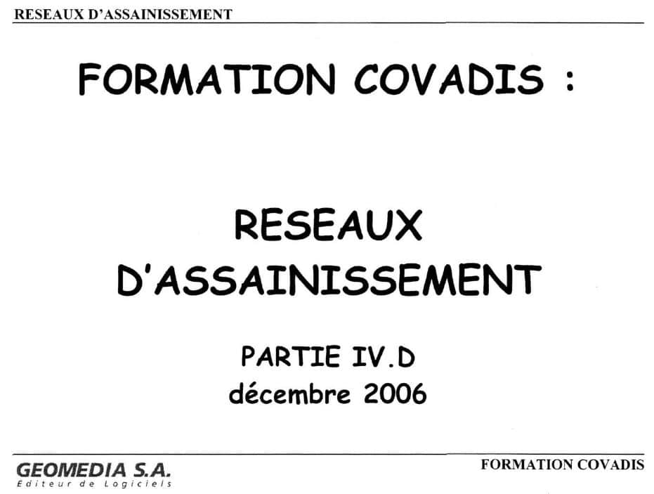Covadis – Formation assainissement
